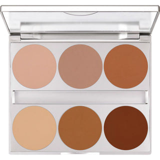 Kryolan Professional Make Up - Dual Finish Palette - Fondotinta e Cipria in Polvere - Foundation, Powder, Highlight & Contour