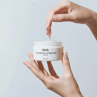 Abib - Maschera Notte Levigante Rice Probiotics Over Night Barrier Idratante, Rigenerante