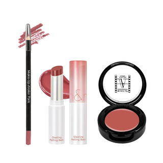 Blush & Lips Perfect Match - Dusty Rose - Cofanetto con blush, rossetto e matita abbinamento perfetto