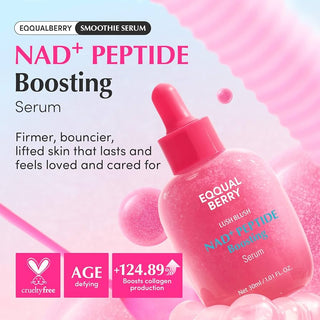 EQQUALBERRY - Nad+ Peptide Boosting Serum - Siero Anti Age Rassodante con NAD+, Peptidi e Ceramidi