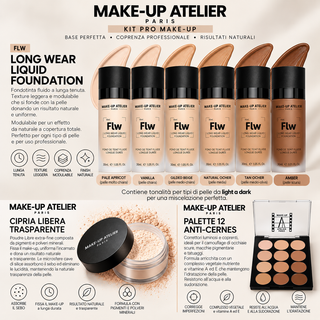 Make Up Atelier Paris - PRO Long Wear Foundation KIT professionale
