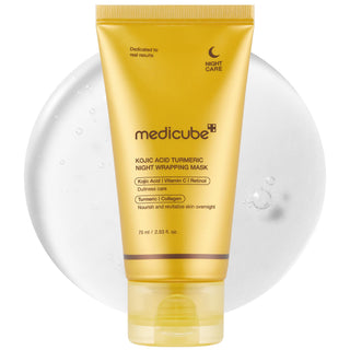 Medicube - Kojic Acid Turmeric Night Wrapping Mask - Maschera Notte Illuminante Uniformante