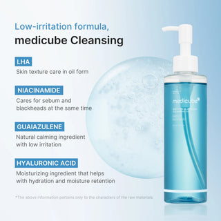 Medicube - Zero Pore Blackhead Deep Cleansing Oil - Olio detergente viso purificante per pori e punti neri