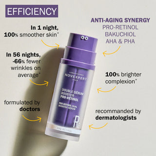 Novexpert Laboratoires - Double Pro Retinol Serum Booster AHA + PHA - Siero Booster Retinolo ritexturizzante anti age