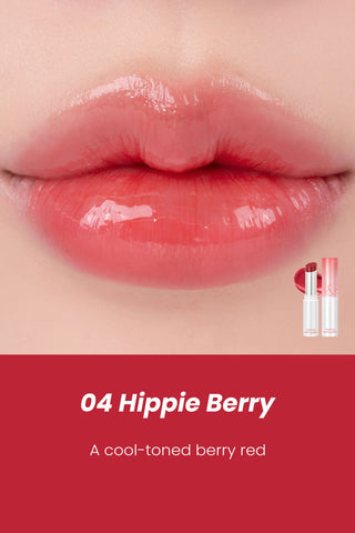 Rom&nd Glasting Melting Balm – Balsamo Labbra Lucido, Effetto Glossy Idratante - Hippie Berry