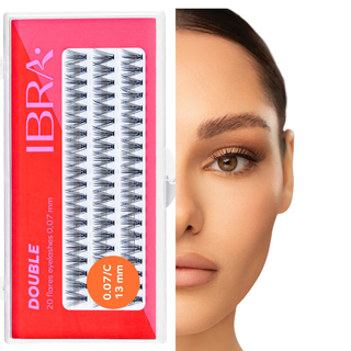 Ibra Make Up - Ciglia finte a ciuffetto Double Mix - Professional Make Up Lashes