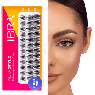 Ibra Make Up - Ciglia finte a ciuffetto Insta Style Mix - Professional Make Up Lashes