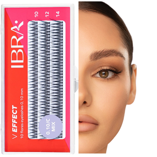Ibra Make Up - Ciglia finte a ciuffetto V Effect Mix - Professional Make Up Lashes