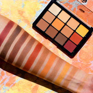 Viseart Professional Make Up - Warm Mattes - Slim Pro - Professional Eyeshadow Palette - VPE10